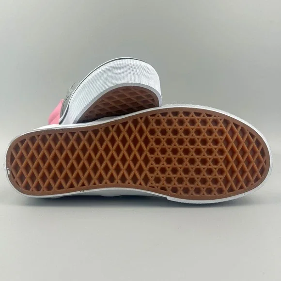 Vans Classic Slip On Women Size 8 Gray Pink Skate Shoes Sneakers NEW - Picture 5 of 6